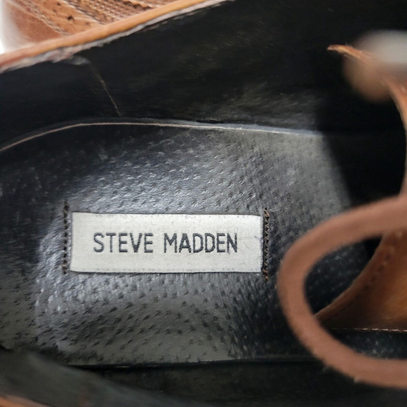 Steve Madden Persey Wingtip Oxford Leather Shoes Men's. Size 11.5. Pre-owned - Picture 8 of 9